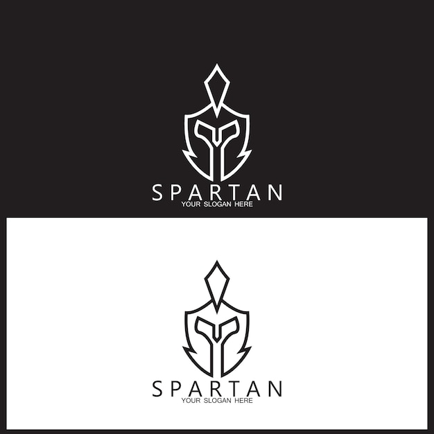 Шаблон логотипа спартанский шлем