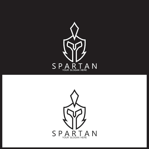 Spartan helmet logo template