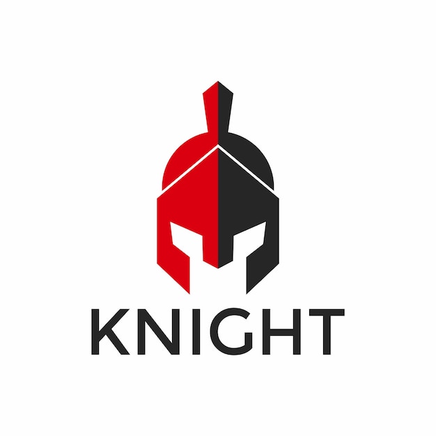 Vector spartan knight helmet logo design