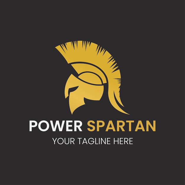 Вектор Спартанский логотип и векторный дизайн шлема и головы