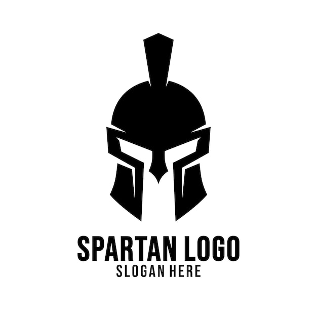 Ispirazione del modello di progettazione del logo spartan, illustrazione vettoriale.