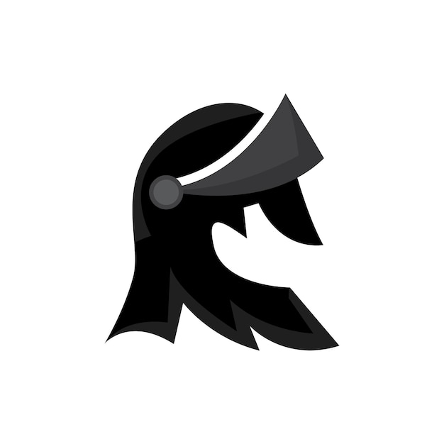 Vector spartan logo design vector viking guardian fighter simple greek warrior helmet