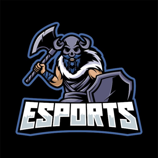 Logo spartano esport mascotte vettore