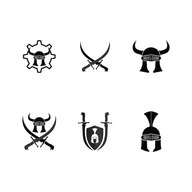 Spartan logo icon designs vector