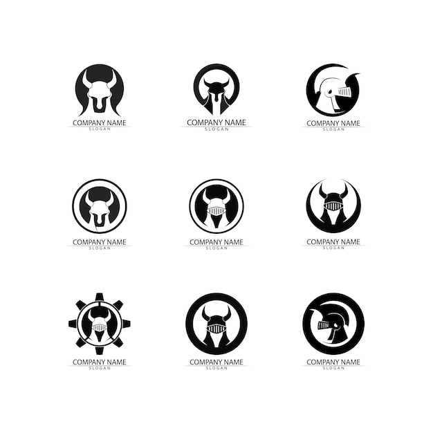 Spartan logo icon designs vector