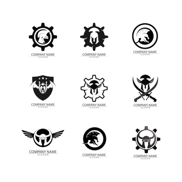 Spartan logo icon designs vector