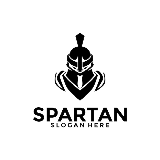 Spartan logo vector Spartan helmet logo vector illustration design template