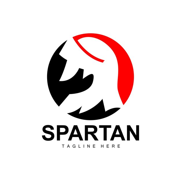 Spartan Logo War Helmet Suit Vector Barbarian Armor Icon Viking Gym Fit Design Fitness