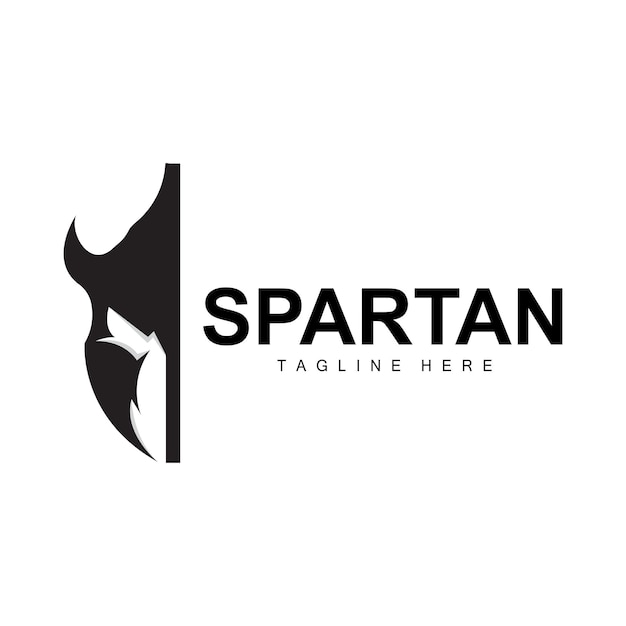 Spartan Logo War Helmet Suit Vector Barbarian Armor Icon Viking Gym Fit Design Fitness