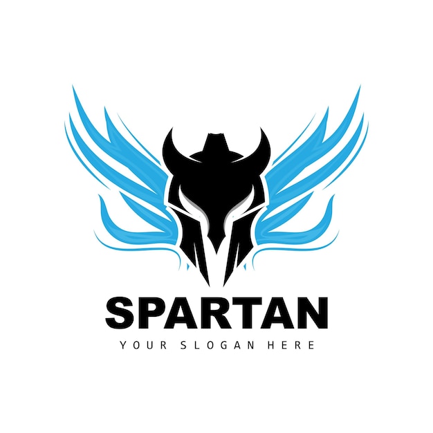 Spartan LogoVector Viking Barbarian War Helm Ontwerp Product Merk Illustratie