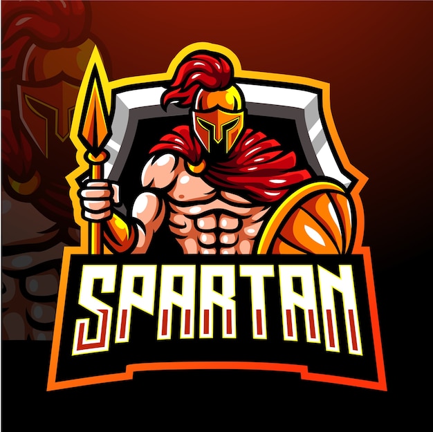 Spartan mascot. esport logo design