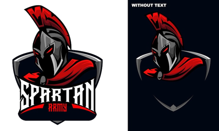 Vector spartan mascot logo esport vector