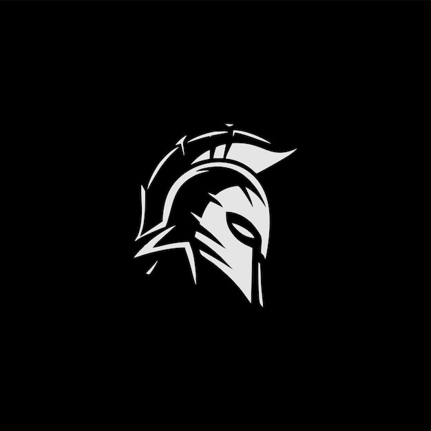 Vector spartan military helmet logo design template vector icon illustration