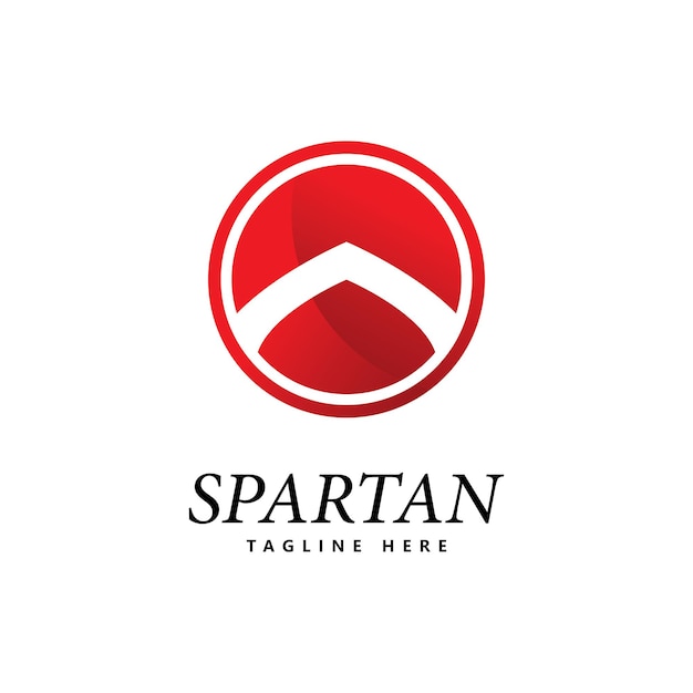 Спартанский щит логотип значок вектор