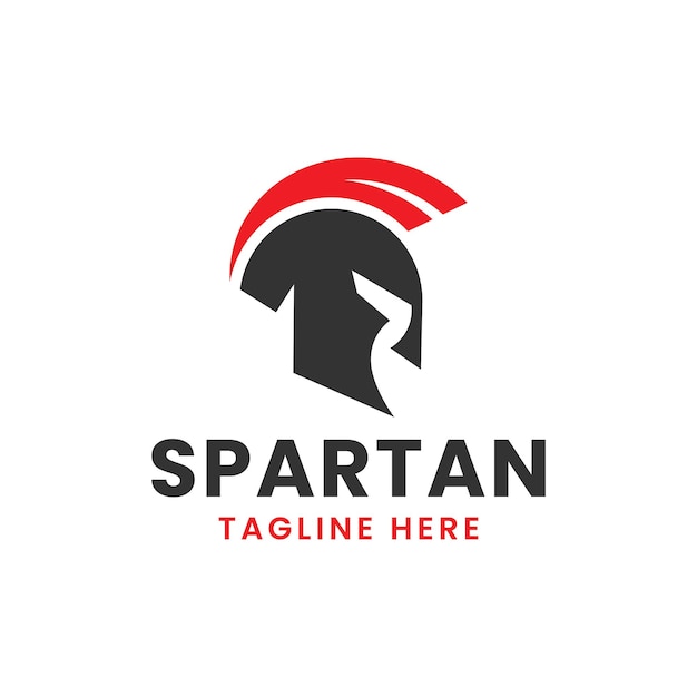 Vector spartan warrior ancient helmet simple minimalist icon logo design vector template