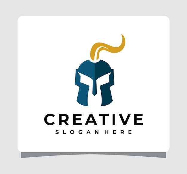 Spartan Warrior Gladiator Helmet Logo Template Design Inspiration