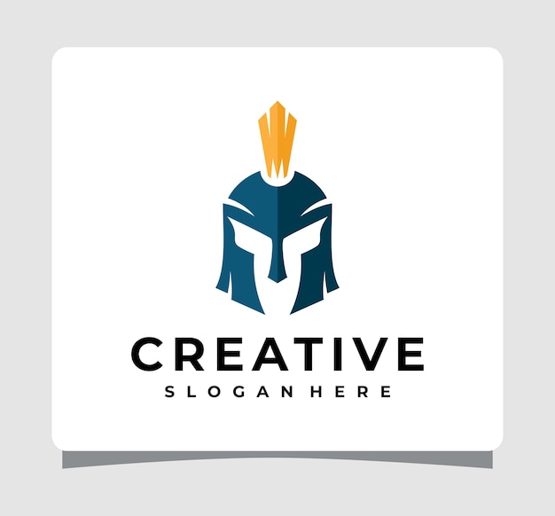 Spartan Warrior Gladiator Helmet Logo Template Design Inspiration