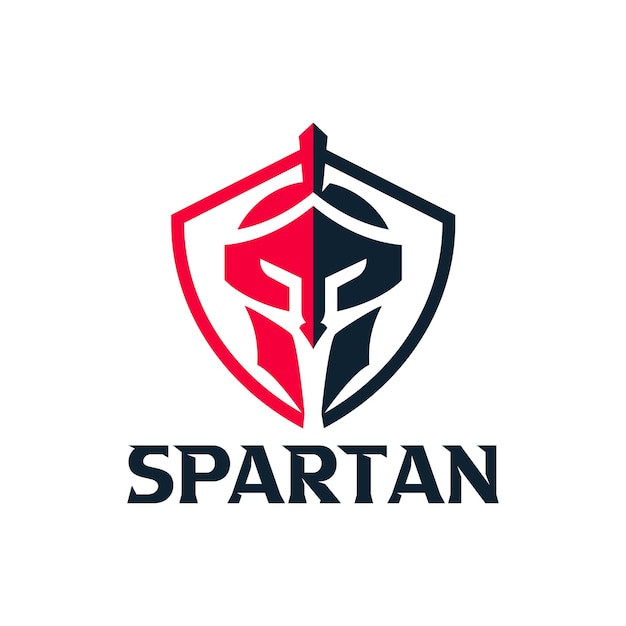 Spartan warrior helmet armor war logo design inspiration