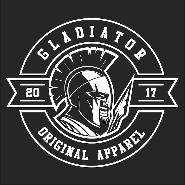 Un modello di logo di guerriero spartano