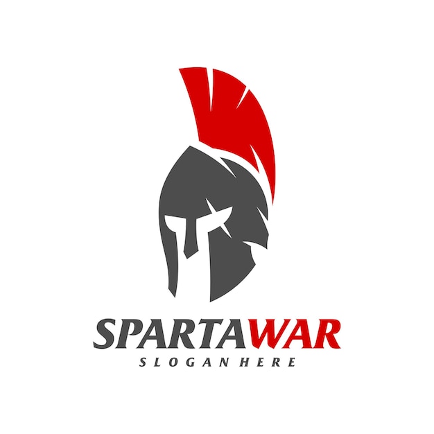 Spartan Warrior Logo Vector Spartan Helmet Logo design template Creative icon symbol