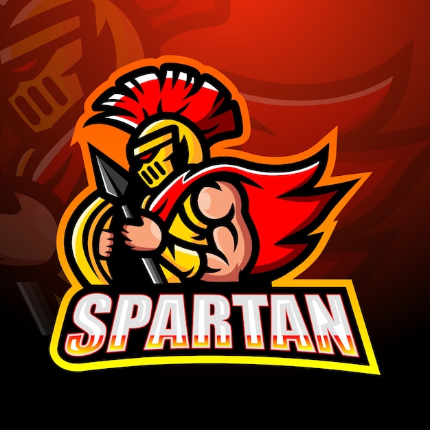 Spartan warrior mascot illustration