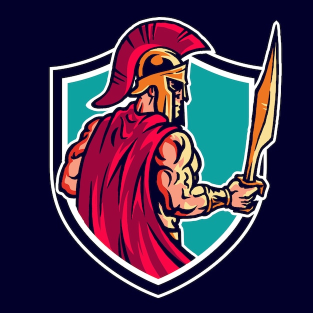 Spartan Warrior Mascot Logo