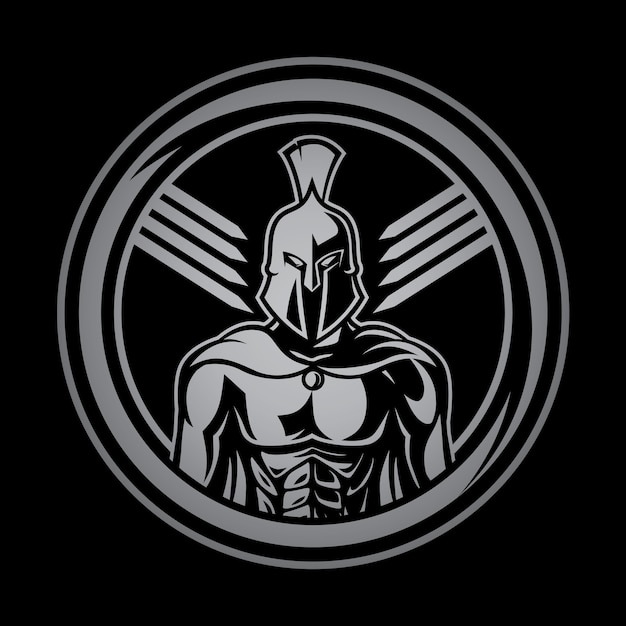 Vector spartan warrior sports fitness logo