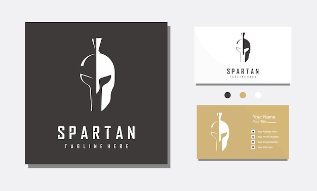 Vector spartan warrior symbol minimalist logo design icon vector design