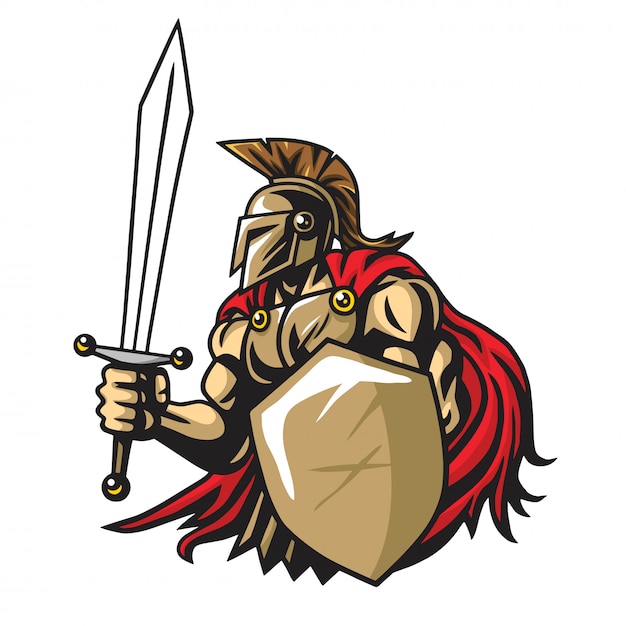 Spartan warrior vector mascot