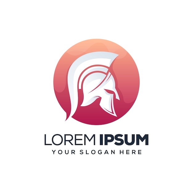 Spartan with circle logo design