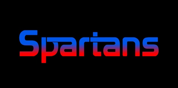 Spartans 브랜드 타이포그래피 회사 기호