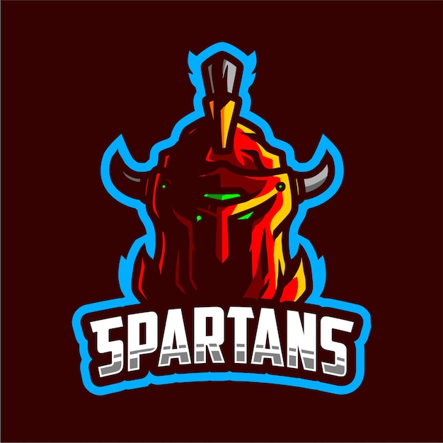 Spartan logo mascotte di gioco