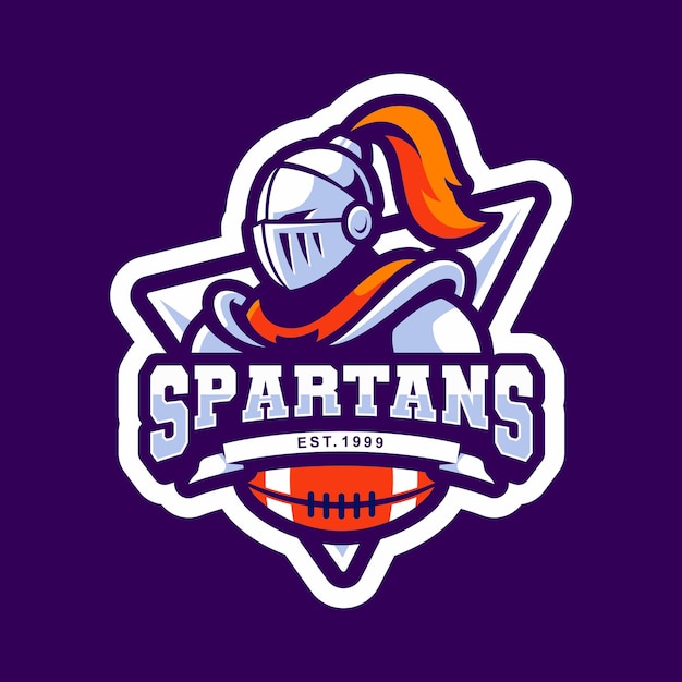 Vettore spartans sport mascotte logo design