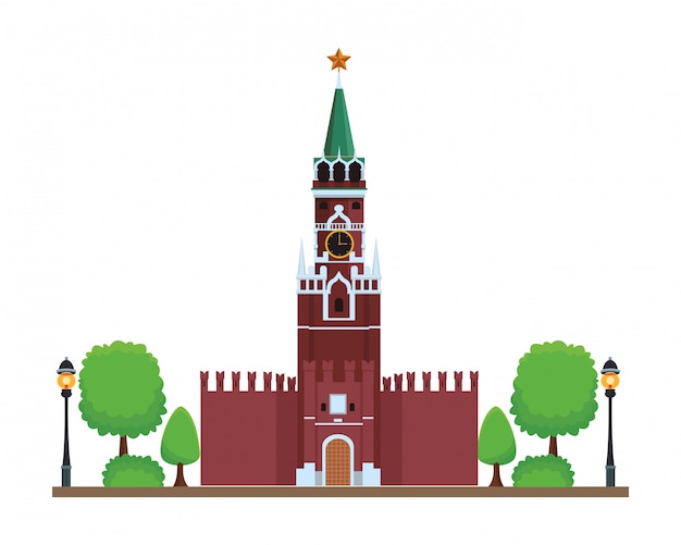 Vector spasskaya toren pictogram