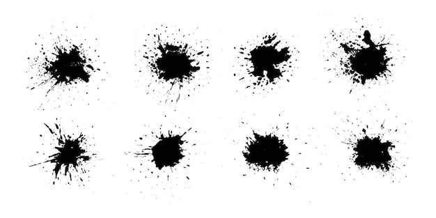 Vector spatten van verfsjabloon op een witte achtergrond vector