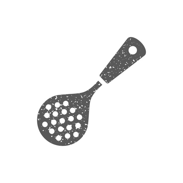 Vector spatula icon in grunge texture vector illustration