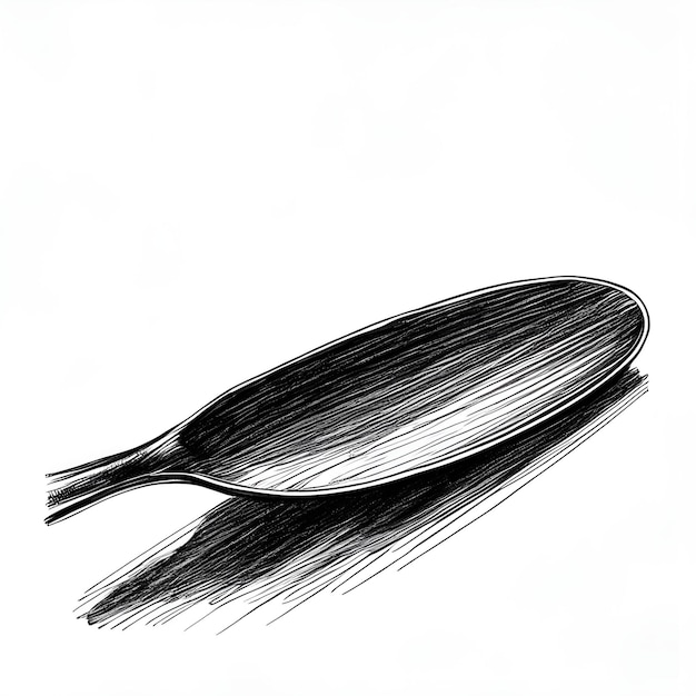 Spatula inkt schets tekening zwart-wit gravure stijl vector illustratie