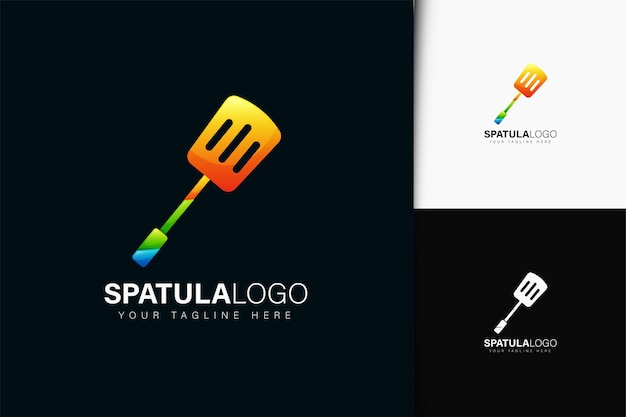 Spatula logo design with gradient