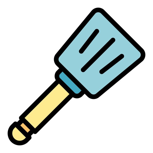 Spatula tool icon outline vector Cooking kitchen Bbq grill color flat