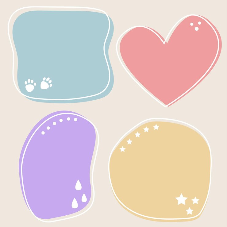 Speach bubble set Baby nursery wall decor print Text frames for design welcome card baby shower party invitation kid shop tag etc