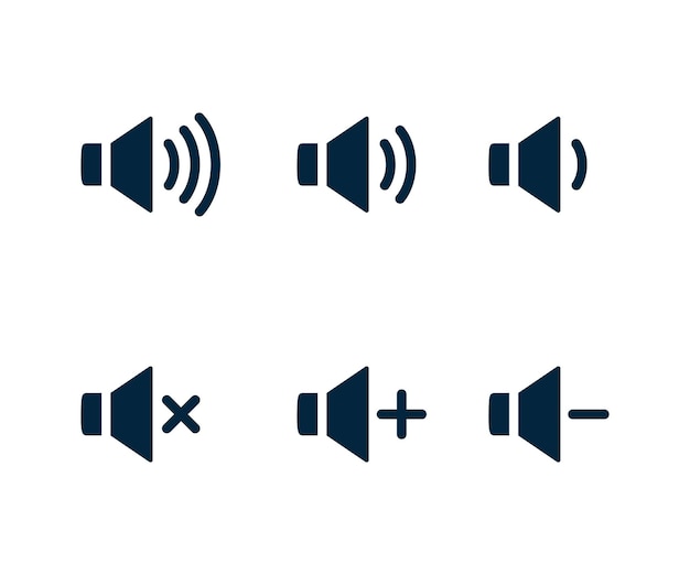 Speaker icon set vector. sound vector icon. speaker volume icon