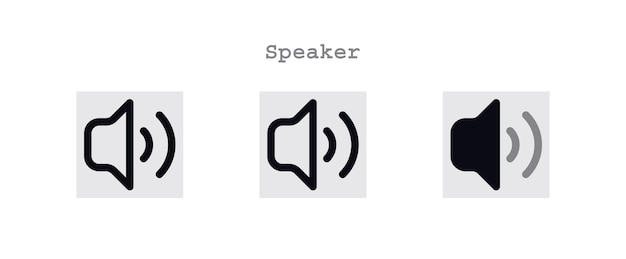 Speaker icons set