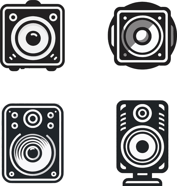 Vector speaker line art illustration