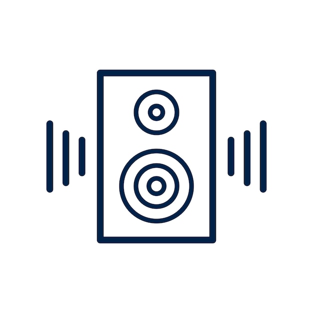 Vector speaker music system audio box sound system icon simple illustration design template vector