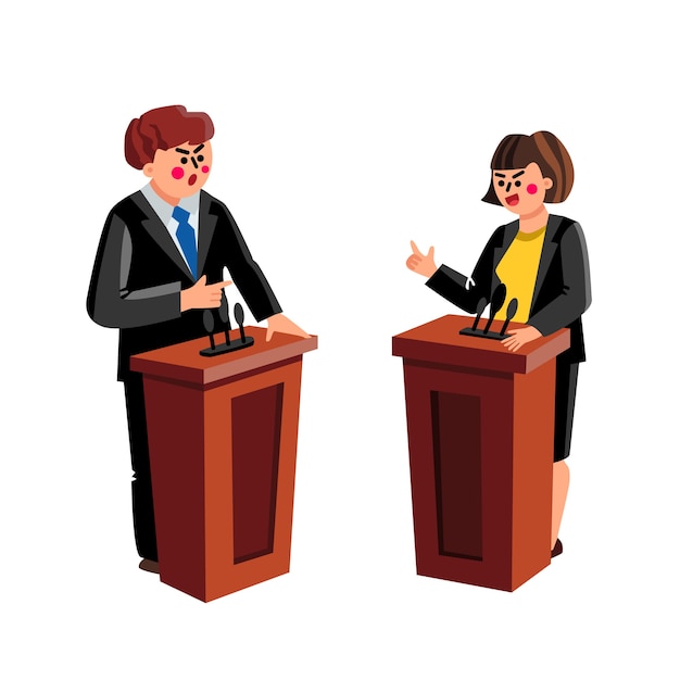 Vector speaker politician debate or conference