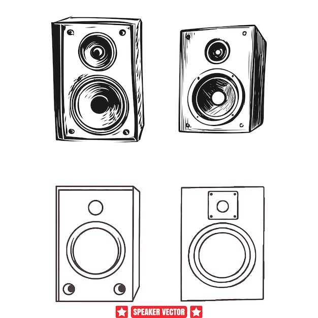 Vector speaker spectrum dynamic silhouette designs