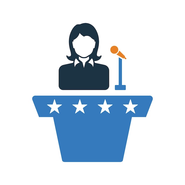 Vector speaker spokesperson icon simple editable vector illustration