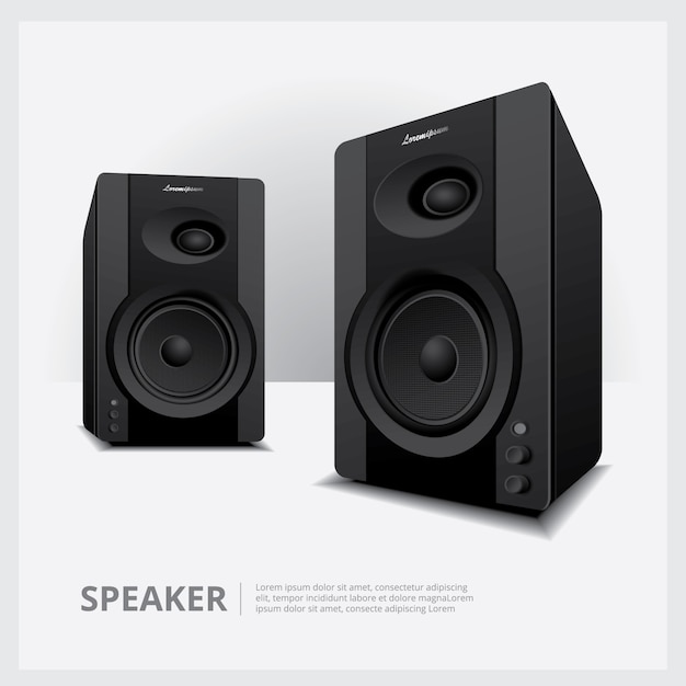 Speakers isolated vector illustration