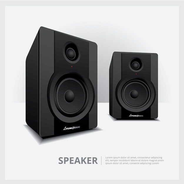 Speakers isolated vector illustration