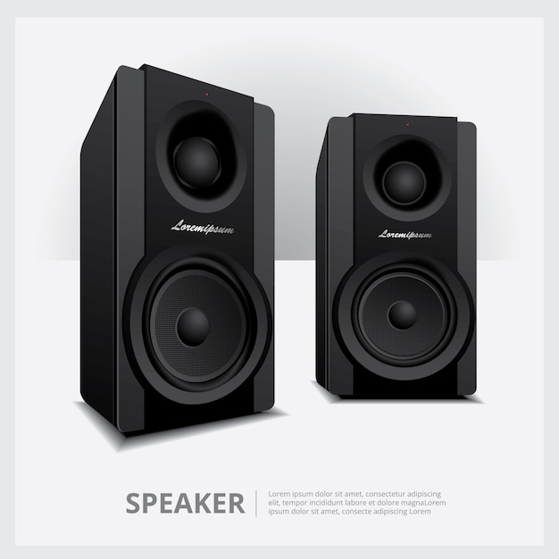 Speakers isolated 